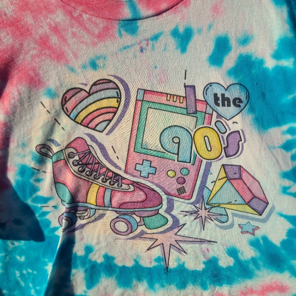 Hand tie dyed "the 90s" shirt - Picture 2 of 4